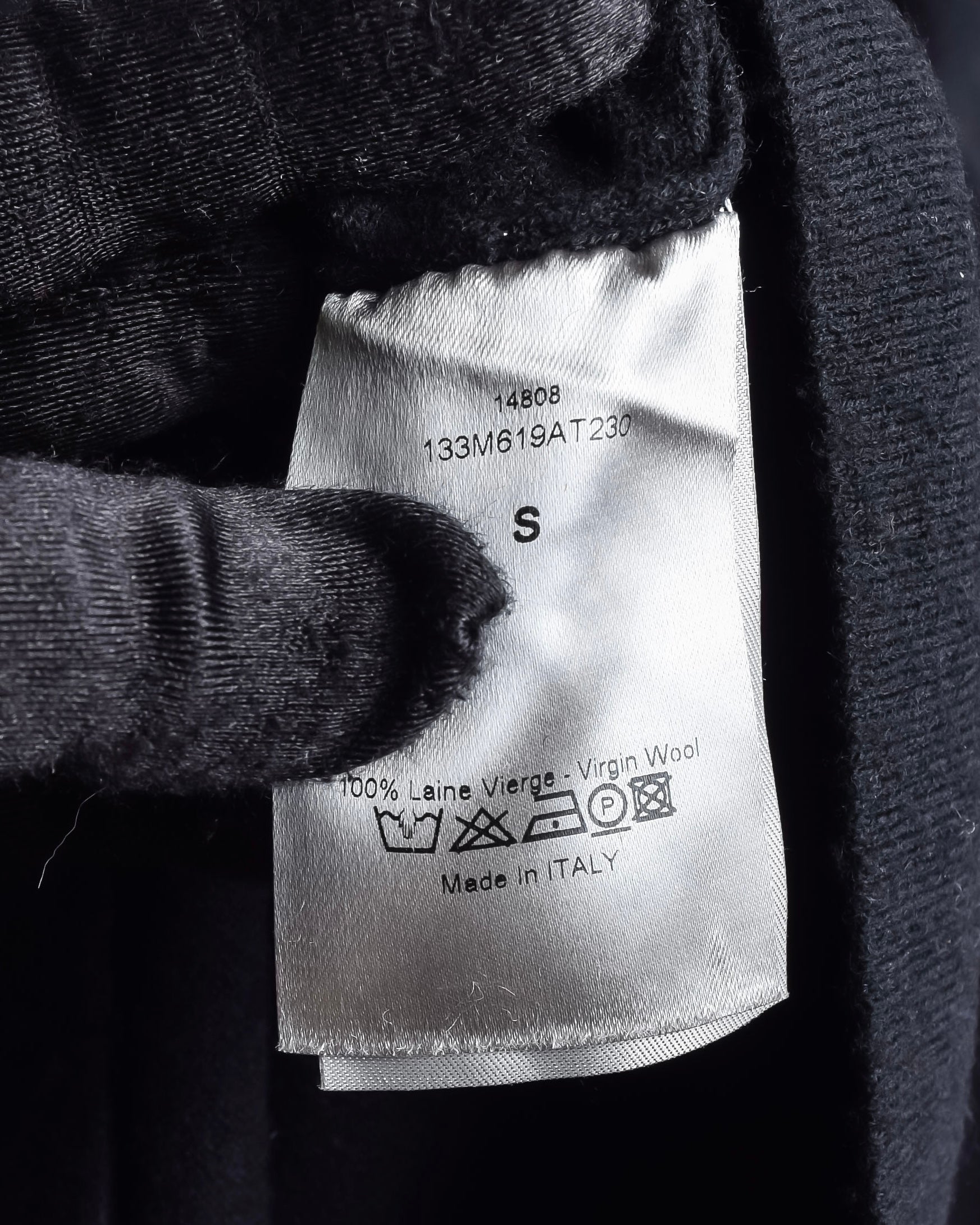 "DIOR" Edith Slimane period double high neck processing knit