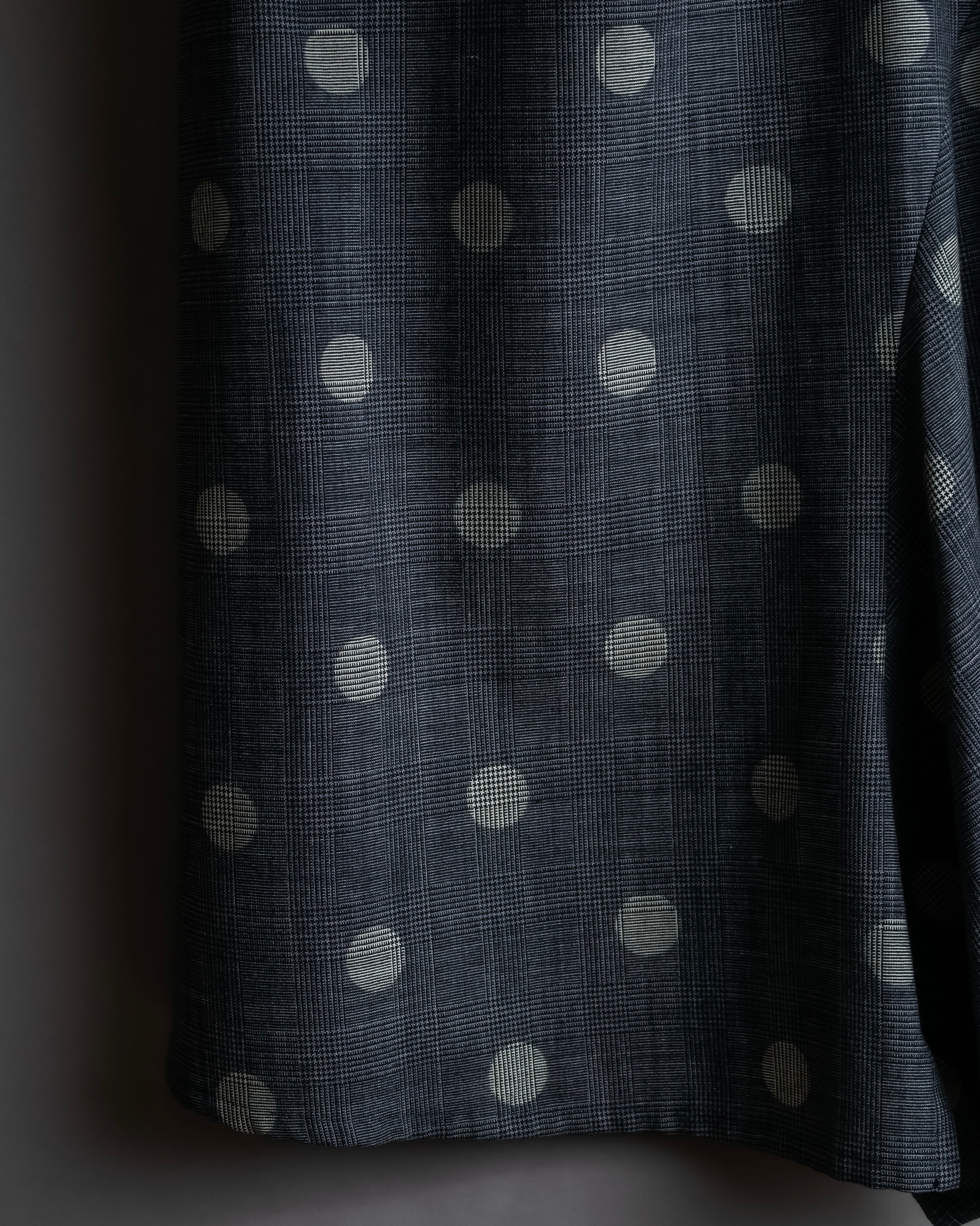 "YOHJI YAMAMOTO +NOIR" Large polka dot pattern flared skirt