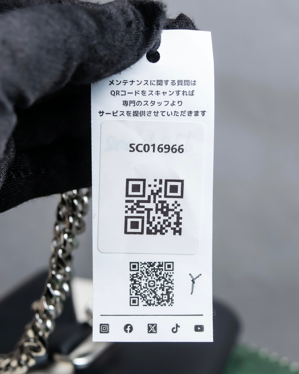 "Alexandar McQueen" Two-tone crystal clasp leather shoulder wallet