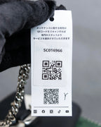 "Alexandar McQueen" Two-tone crystal clasp leather shoulder wallet