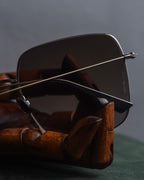 "Christian Dior" Square frame metal temple sunglasses