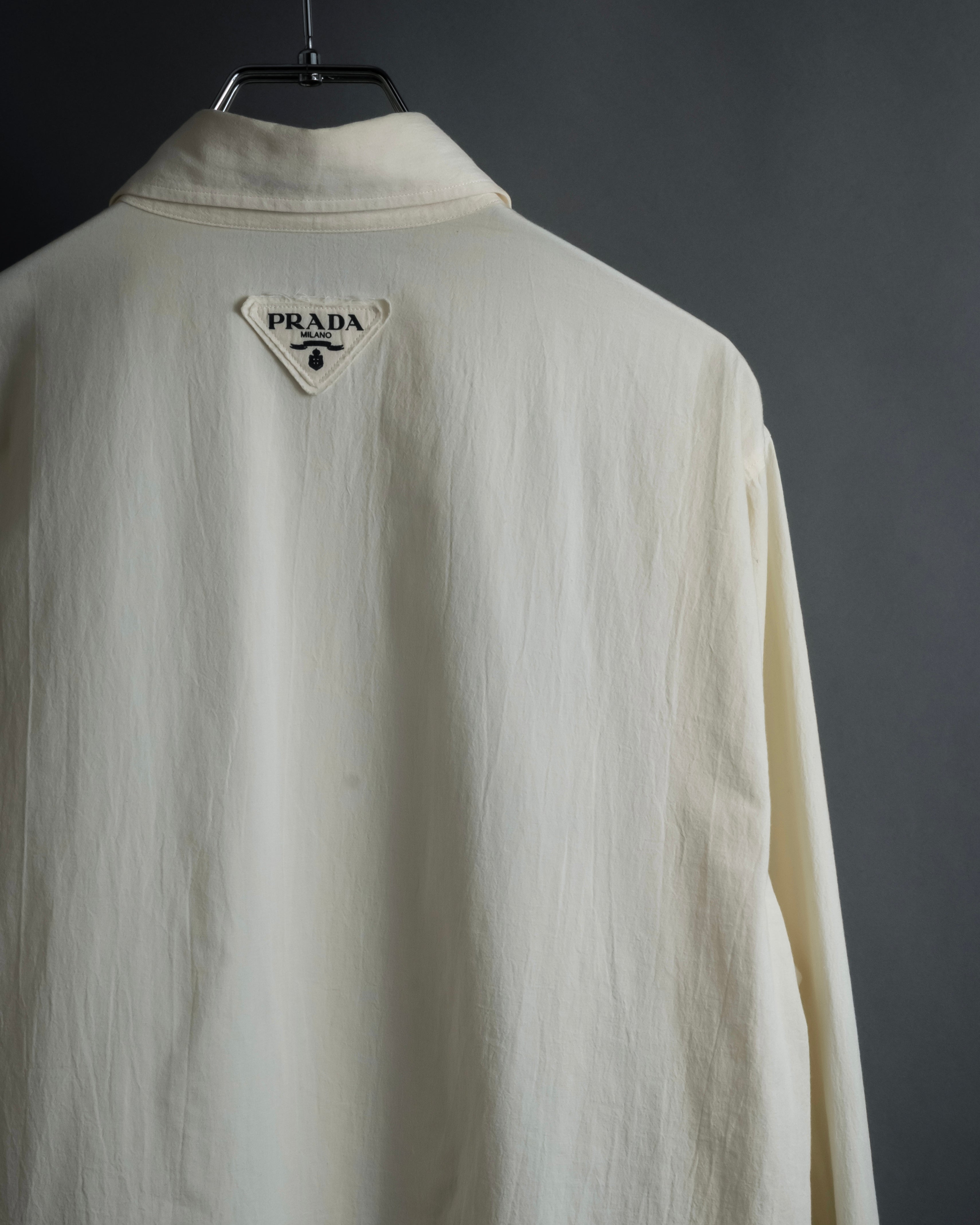 "PRADA" 22SS Sea fable motif print oversized shirt