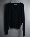 "Chloe" 2020 Lace-trimmed v-neck knit top
