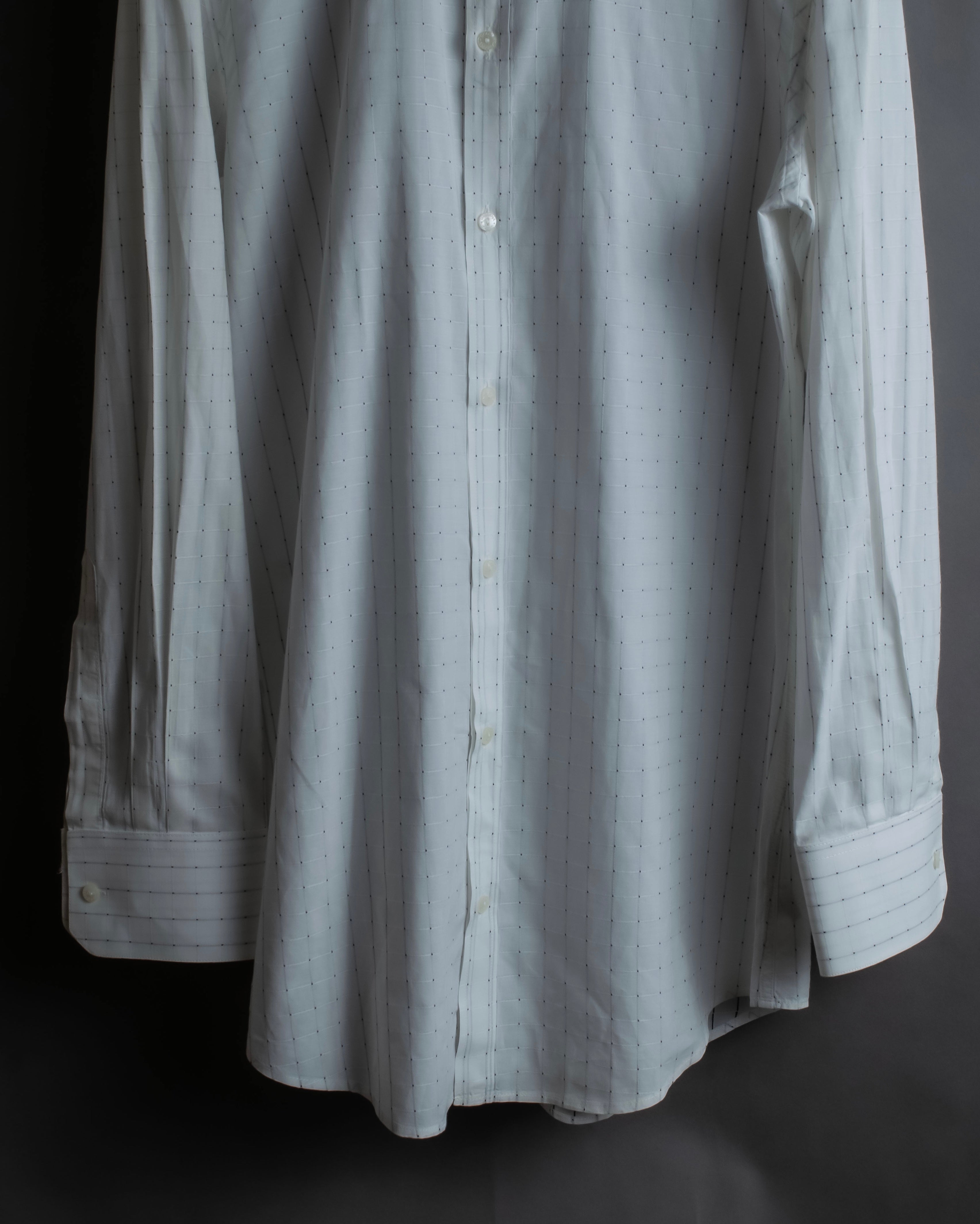 "Dolce & Gabbana" Grid stitch broadcloth shirt