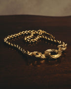 -SPECIAL- “Christian Dior” 70’s-80’s Textured triple ring link necklace