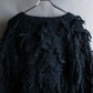 "JUNYA WATANABE COMME des GARCONS" Fringe design brushed V-neck knit pullover