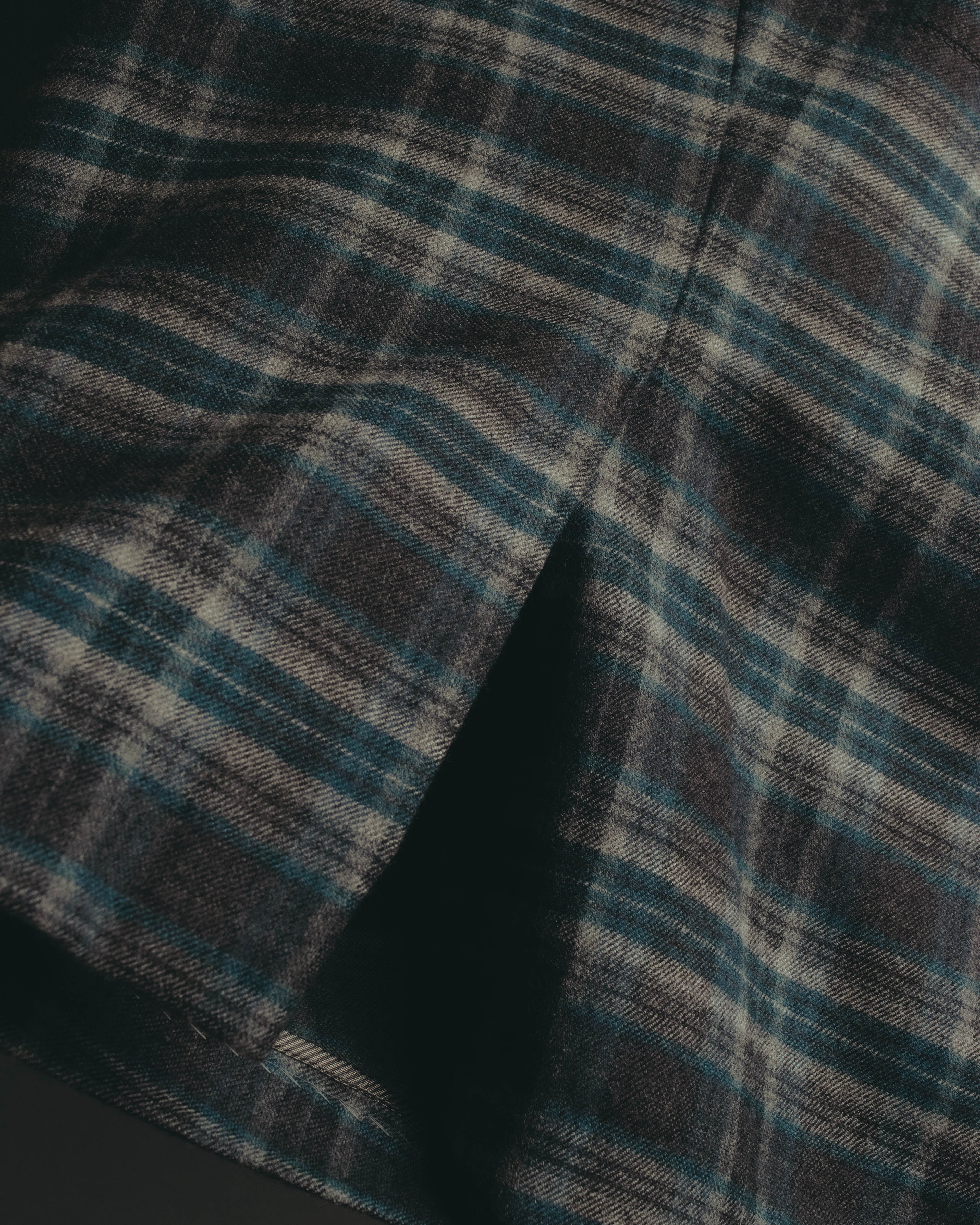 "BRUNELLO CUCINELLI" Late 90's-early 10's Soft wool plaid draped skirt