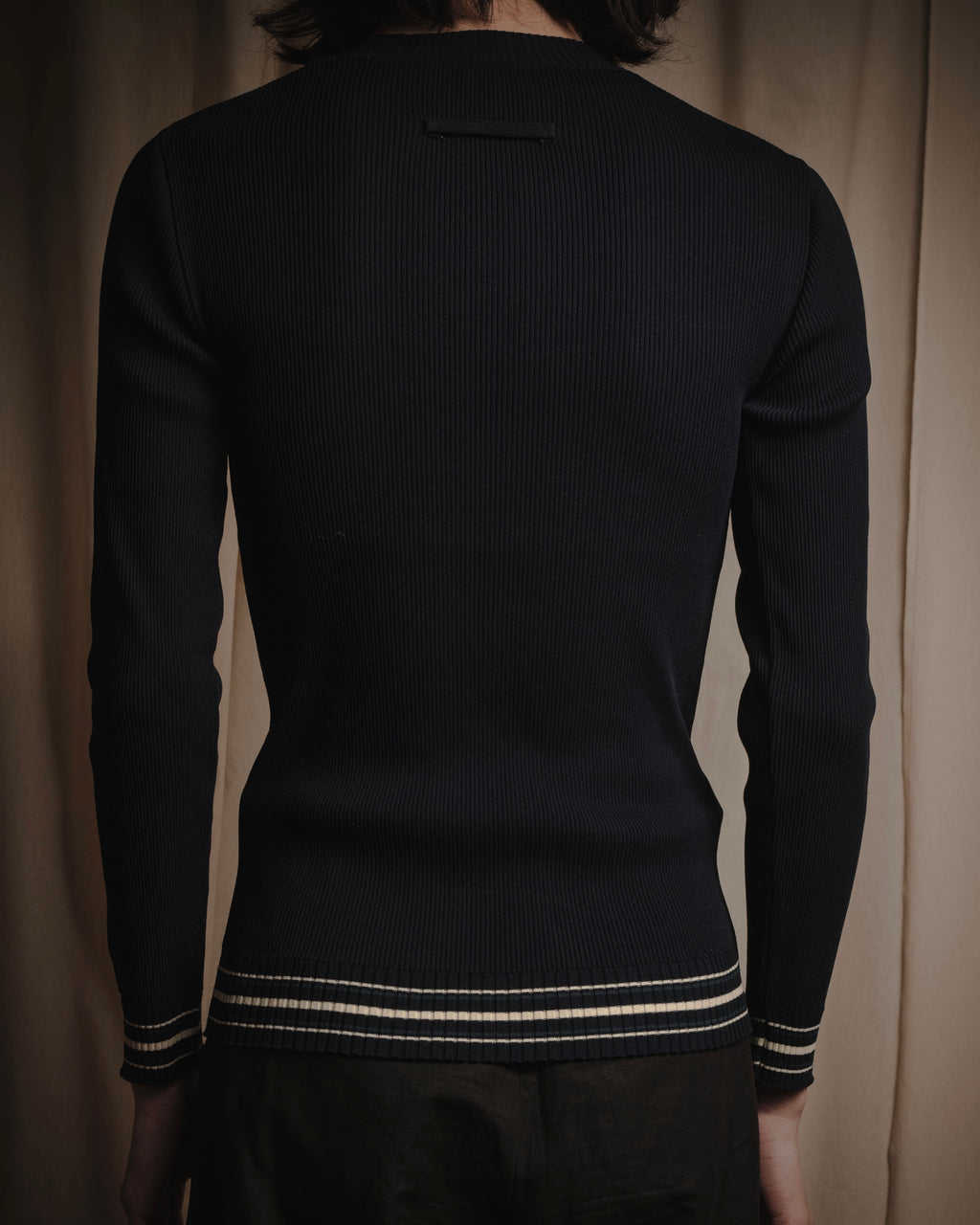 "Jean Paul GAULTIER CLASSIQUE"
Mid 90s nylon rib knit sweater
