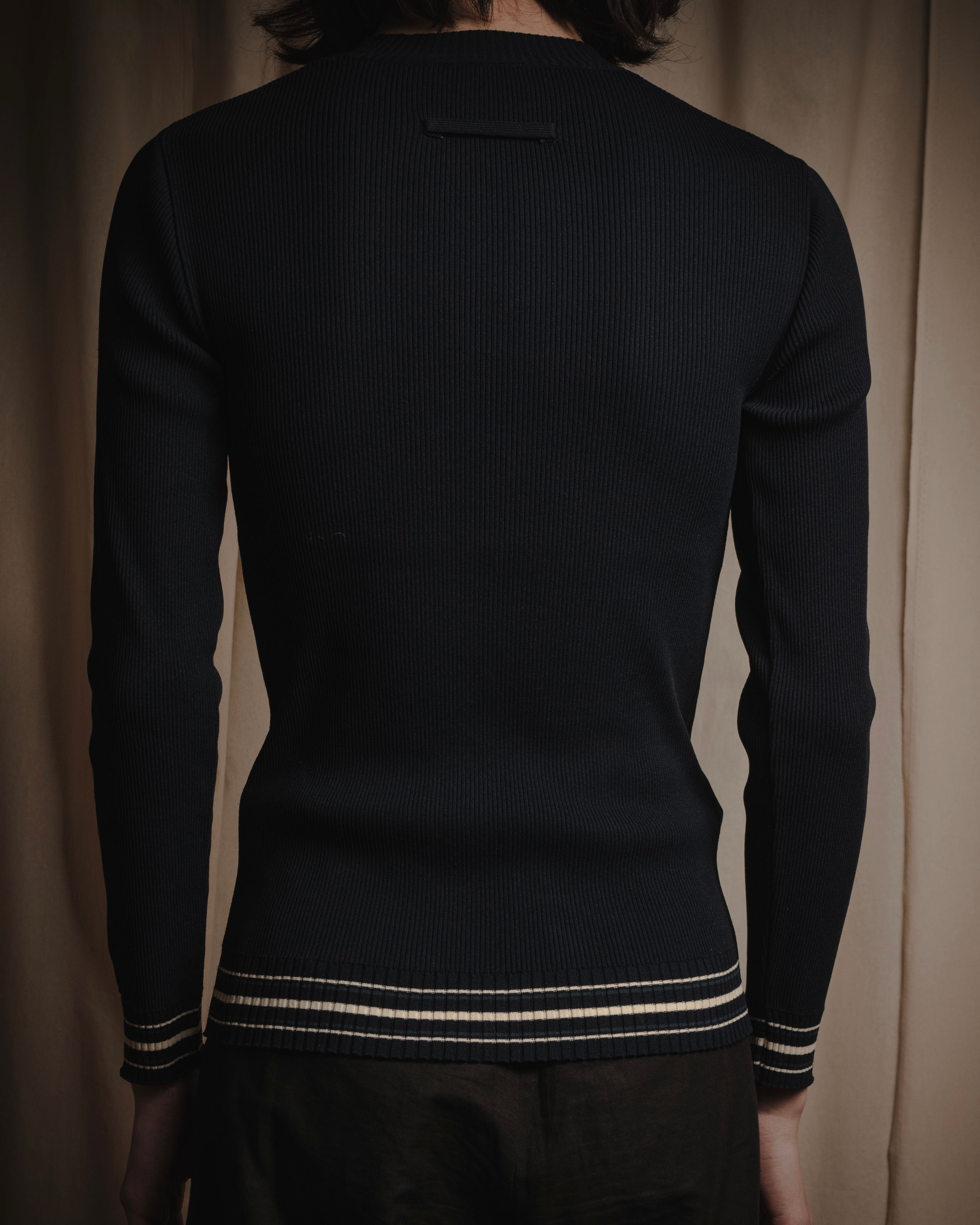 "Jean Paul GAULTIER CLASSIQUE"
Mid 90s nylon rib knit sweater