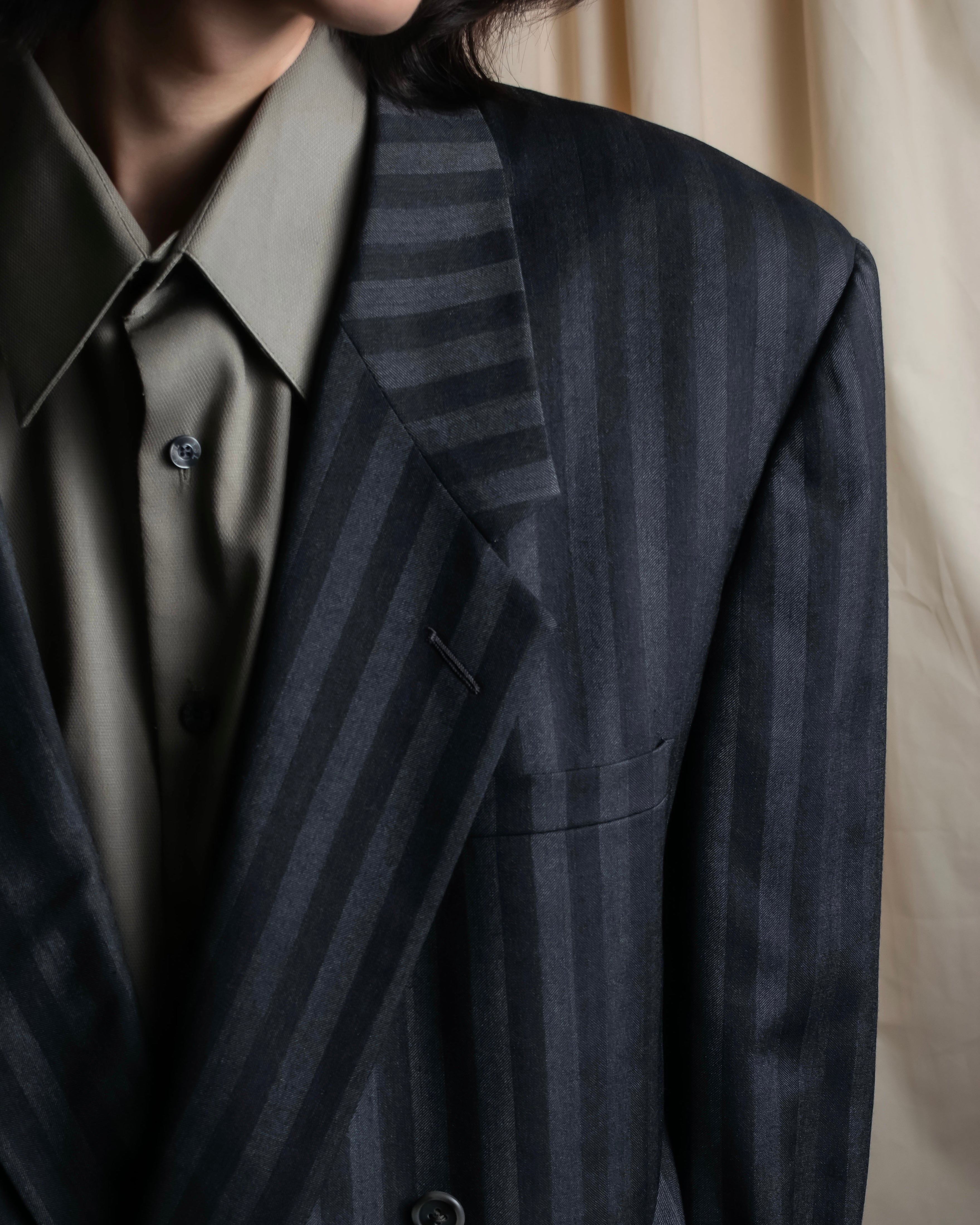 "GIANNI VERSACE" Striped classical tailored jacket