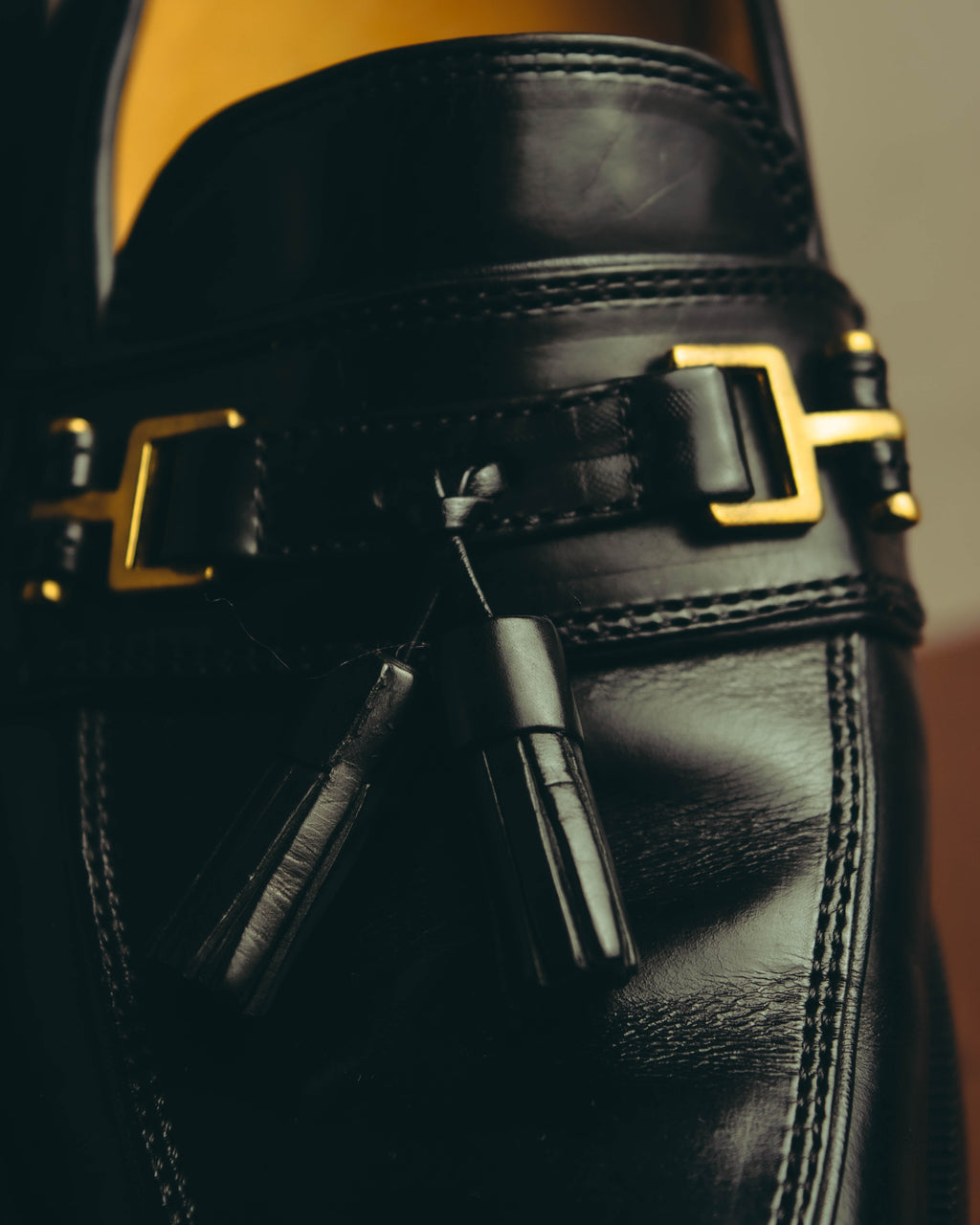 "Yves Saint Laurent" 90's-00's Tassel bit leather loafers