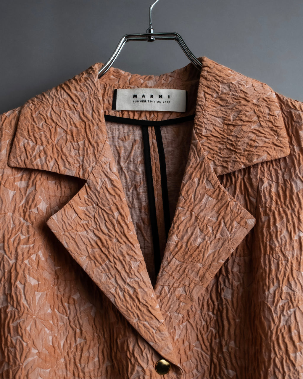 “MARNI 13SS” flower embossed attached design jacket
