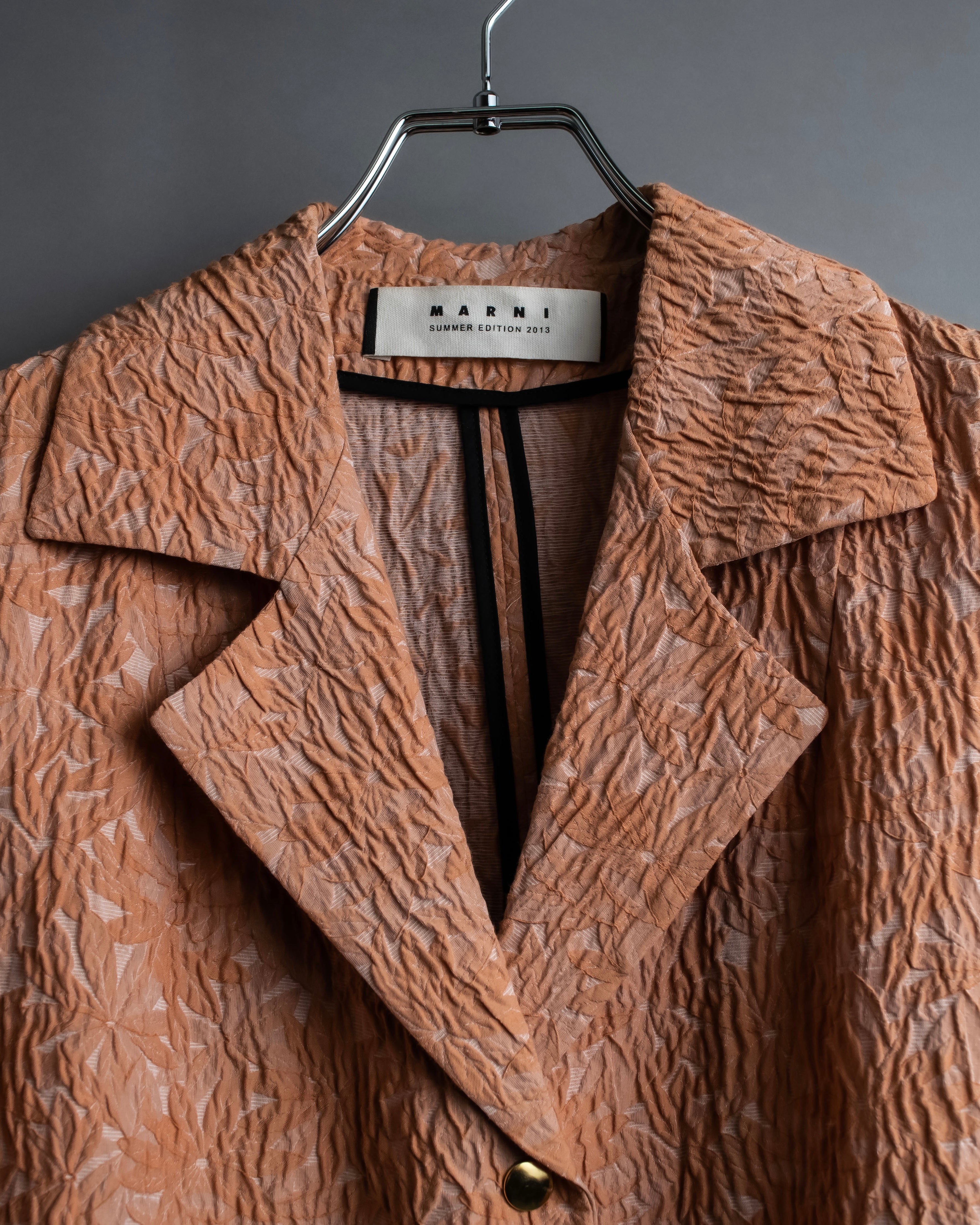 “MARNI 13SS” flower embossed attached design jacket