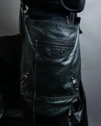 “BALENCIAGA” The Day leather shoulder bag