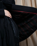 "HERMES" Darted shape no collar back zip jacket