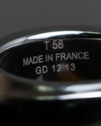 "HERMES" Maron Equus series silver ring