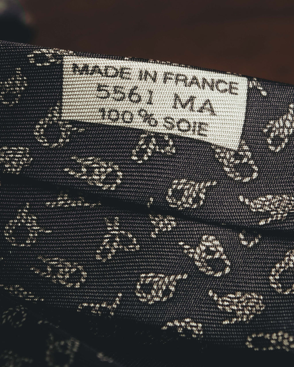 "Hermès" 80's-90's Classic jacquard silk necktie