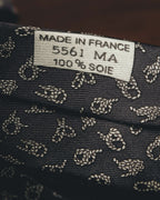 "Hermès" 80's-90's Classic jacquard silk necktie