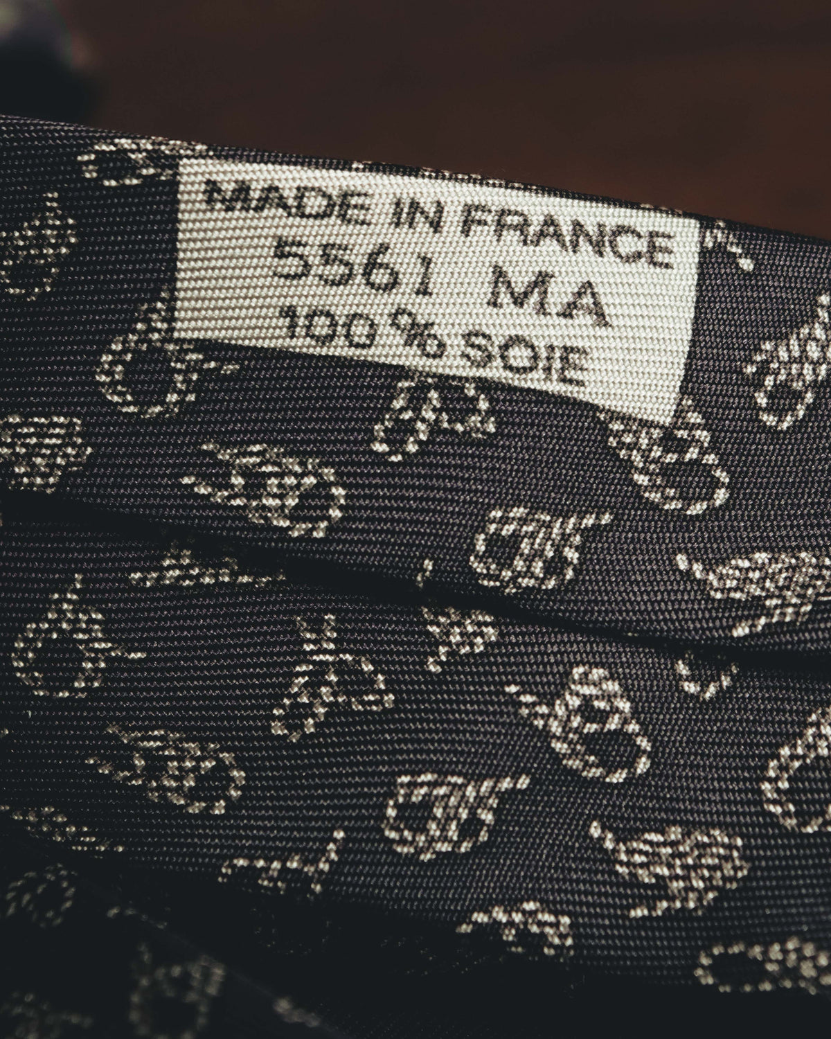 "Hermès" 80's-90's Classic jacquard silk necktie