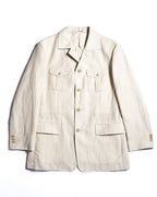 Dolcis/ Linen Blended Oversized Safari Jacket White