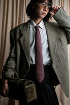 "HERMES" Rabbit motif silk necktie