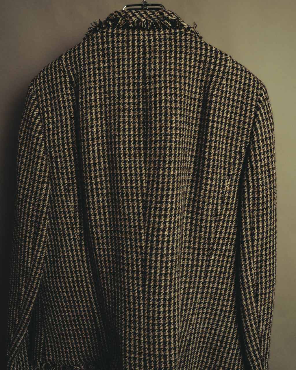 "BURBERRY LONDON" 00's-10's Fringed tweed blazer
