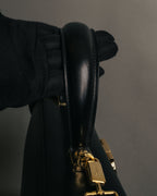 “Salvatore Ferragamo” 90’s-00’s Gancini top handle box calf bag