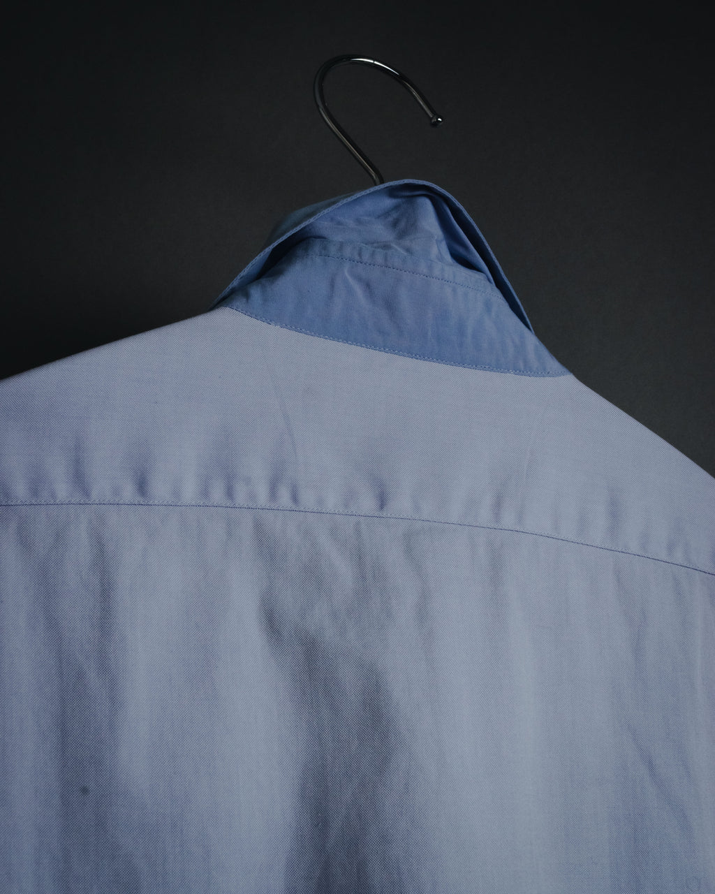 "GUCCI" Michele design tonal contrast-collar classic dress shirt