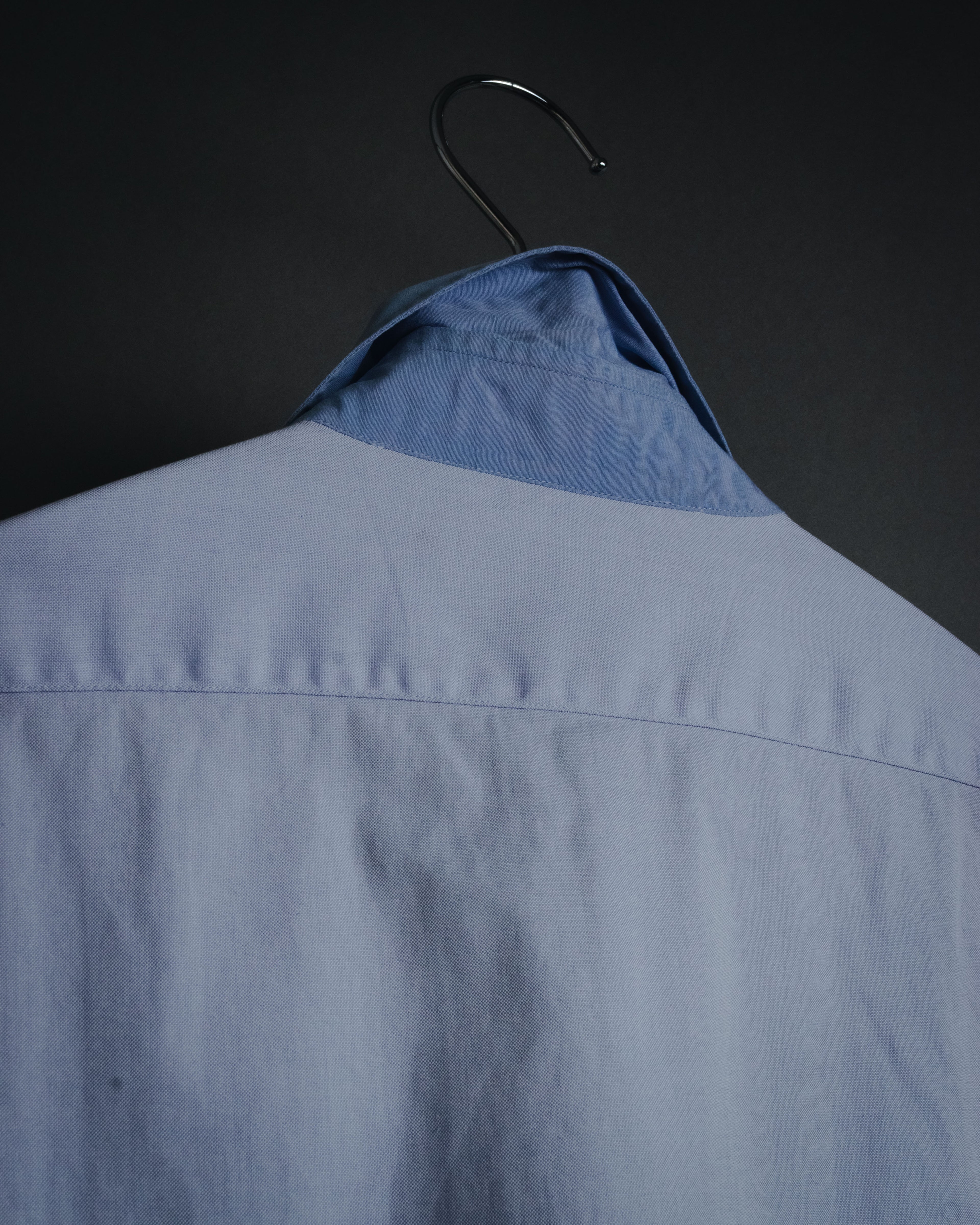 "GUCCI" Michele design tonal contrast-collar classic dress shirt