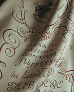 "Hermès" 90's Calligraphy print silk scarf
