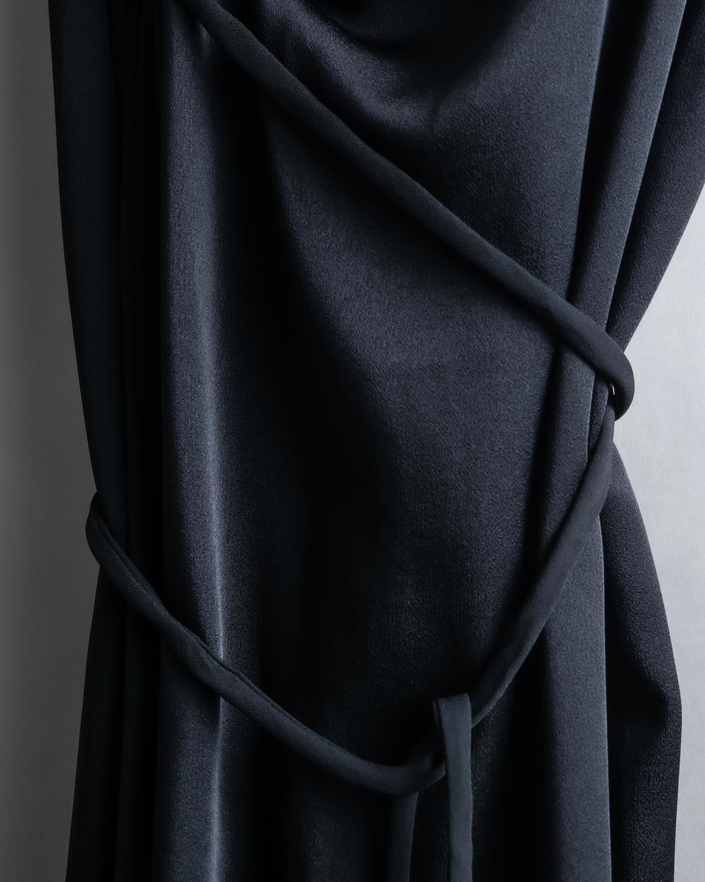 "MARNI" Drawstring design maxi length draping skirt