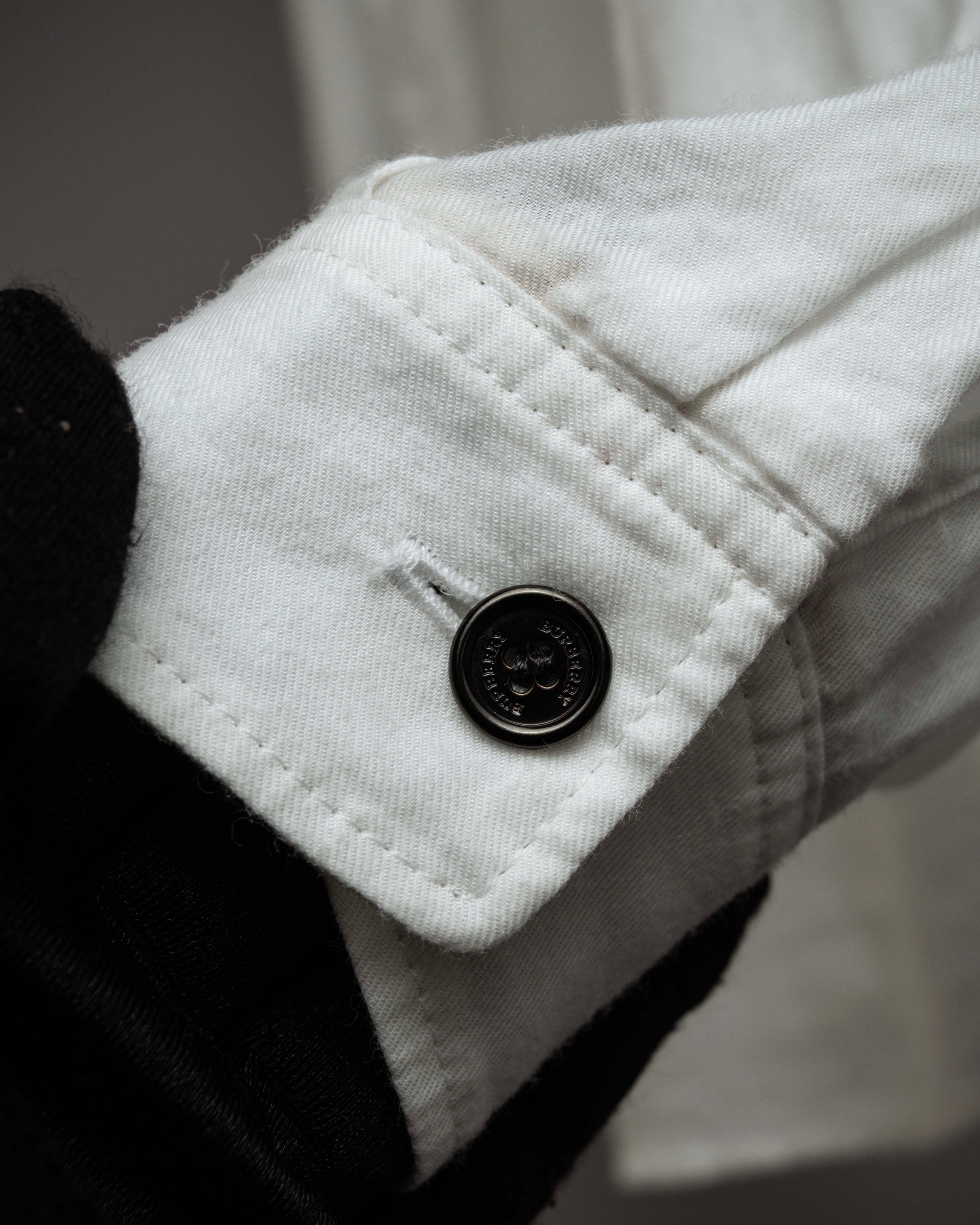 "BURBERRY" Frill design collarless blouse