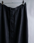 "CHANEL" Back button design flared maxi skirt