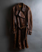 "Burberrys" Vintage-inspired leather oversized trench coat