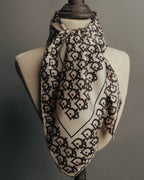 "Christian Dior" 70's-80's Oblique monogram silk scarf