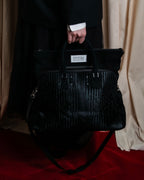 "MAISON MARGIELA" 5AC Harako leather corduroy combination 2way bag