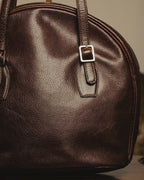 “BALENCIAGA” 80’s rounded dome leather shoulder bag