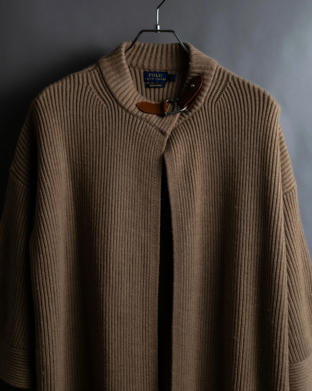 "POLO Ralph Lauren" Buckle closure design ribbed cardigan