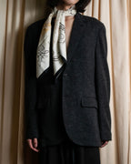 "POLO Ralph Lauren" Herringbone weave charcoal gray tailored jacket