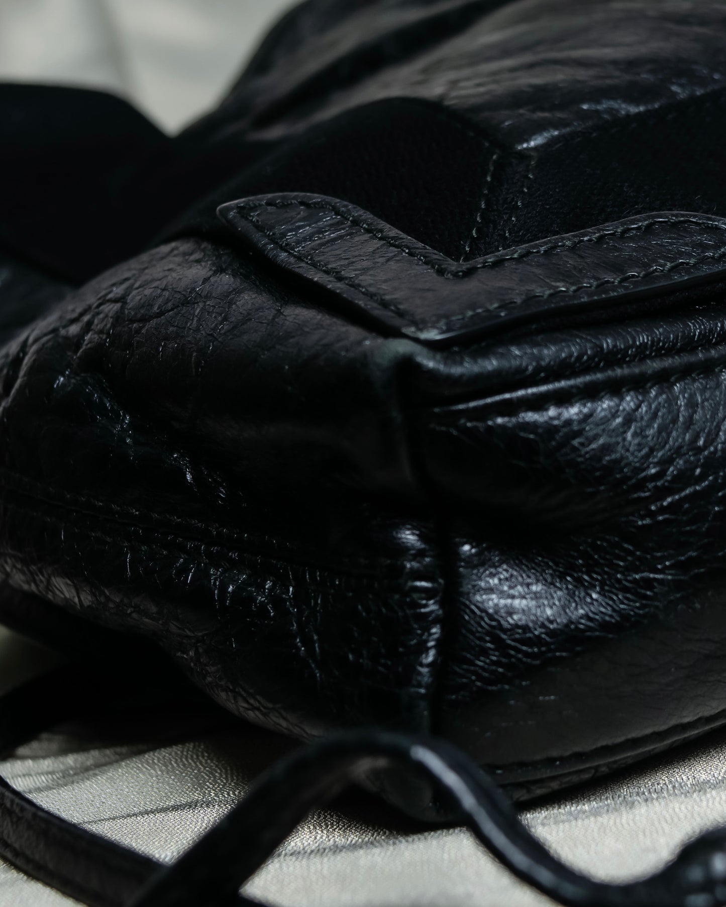 “Balenciaga”  navy cavas xs hand bag