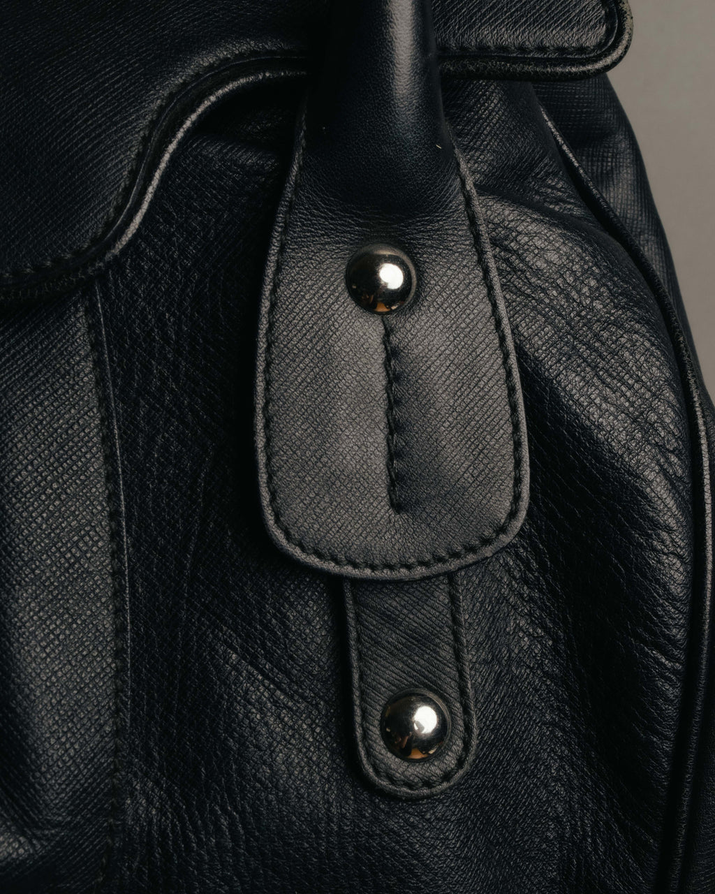 “Salvatore Ferragamo“ 2000’s Wood Gancini leather shoulder bag