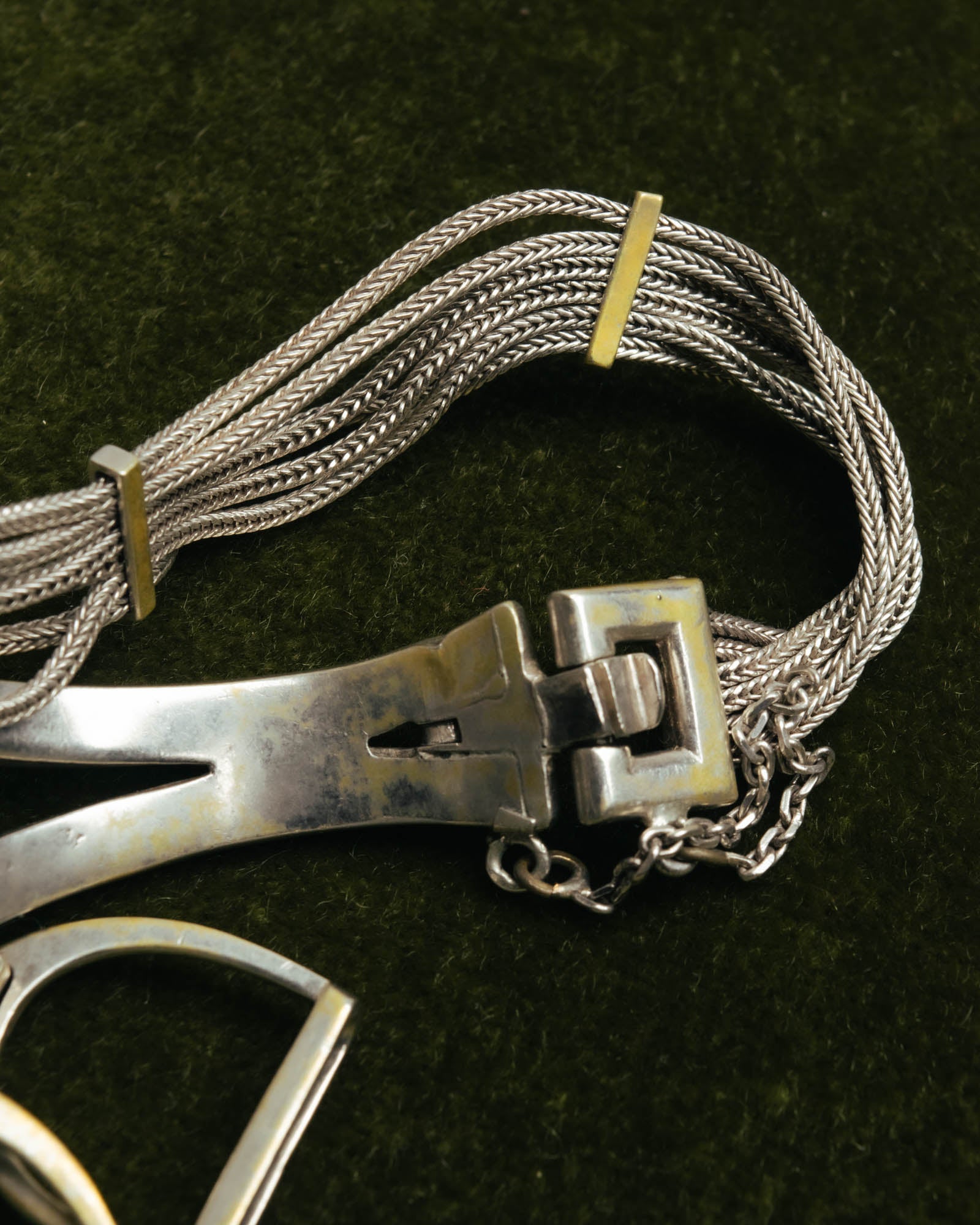 -SPECIAL- “HERMÈS” 70’s-90’s Étrier multi chain bracelet
