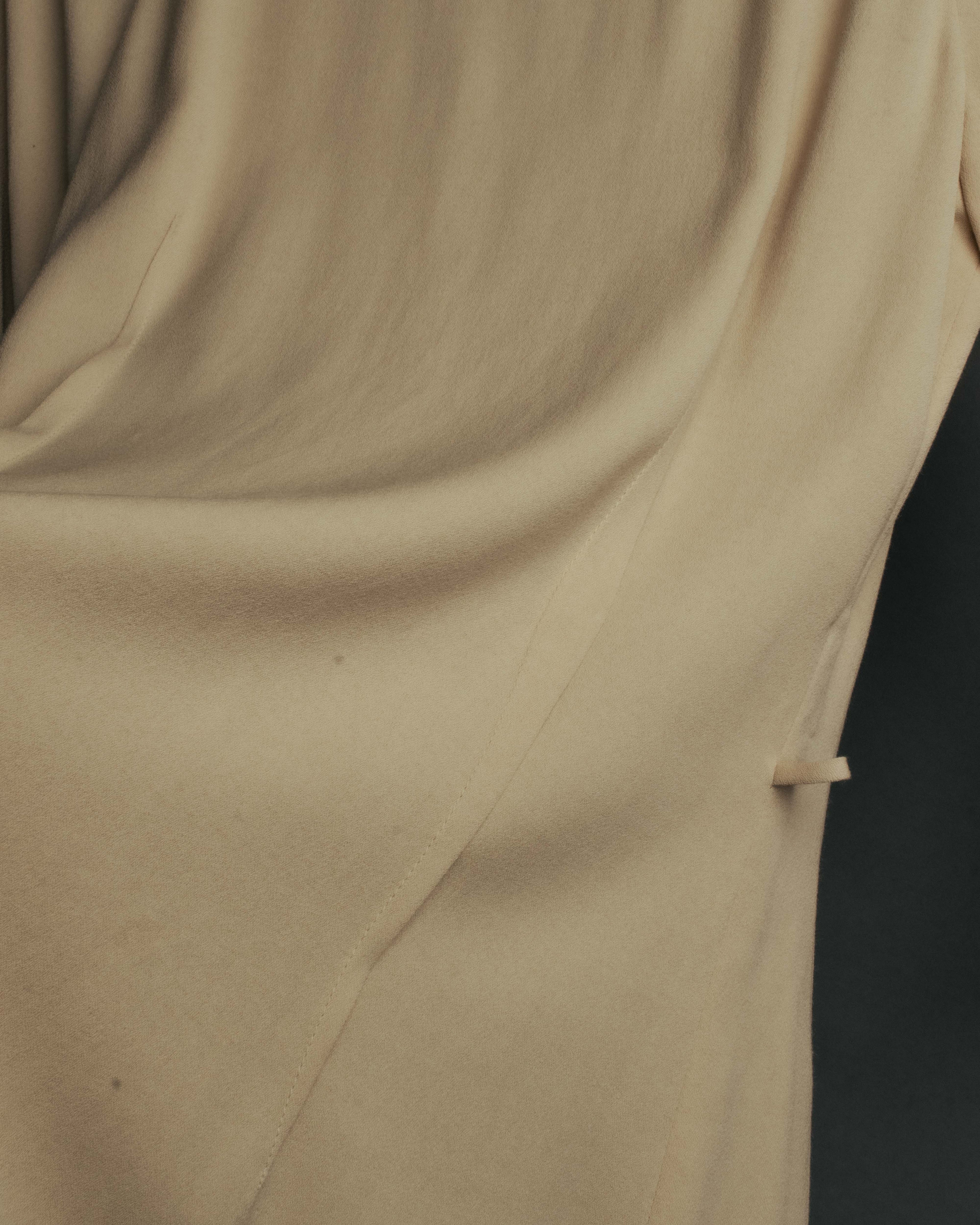 "FENDI" 00's-10's Draped wool blend dress