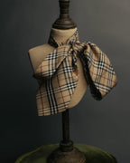 "BURBERRY LONDON" 00's Beige checked silk necktie