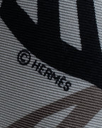 "HERMES" Zebra abstract print Carre 90 silk scarf