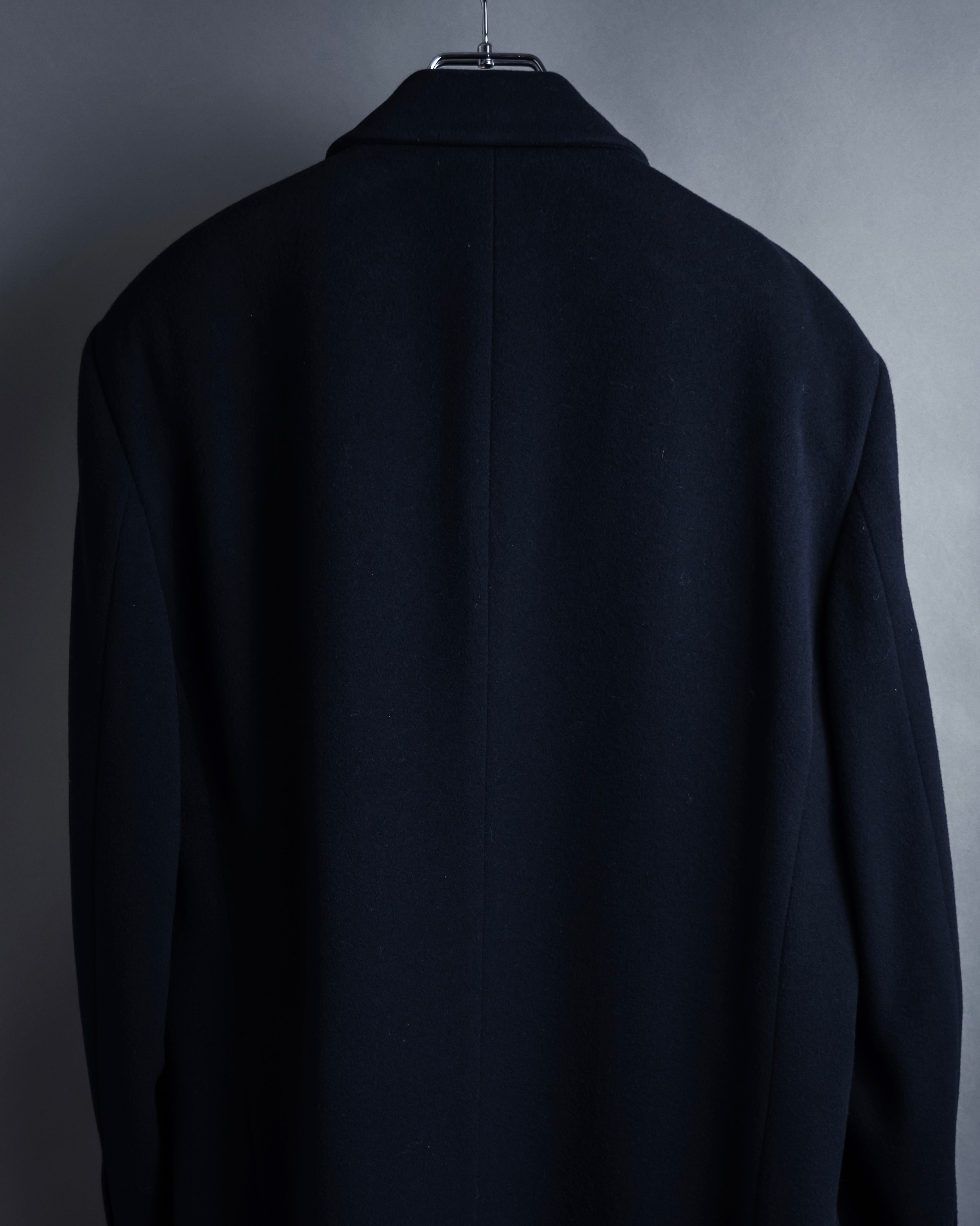 "STUDIO 0001 BY FERRE" Structured silhouette super long chester coat