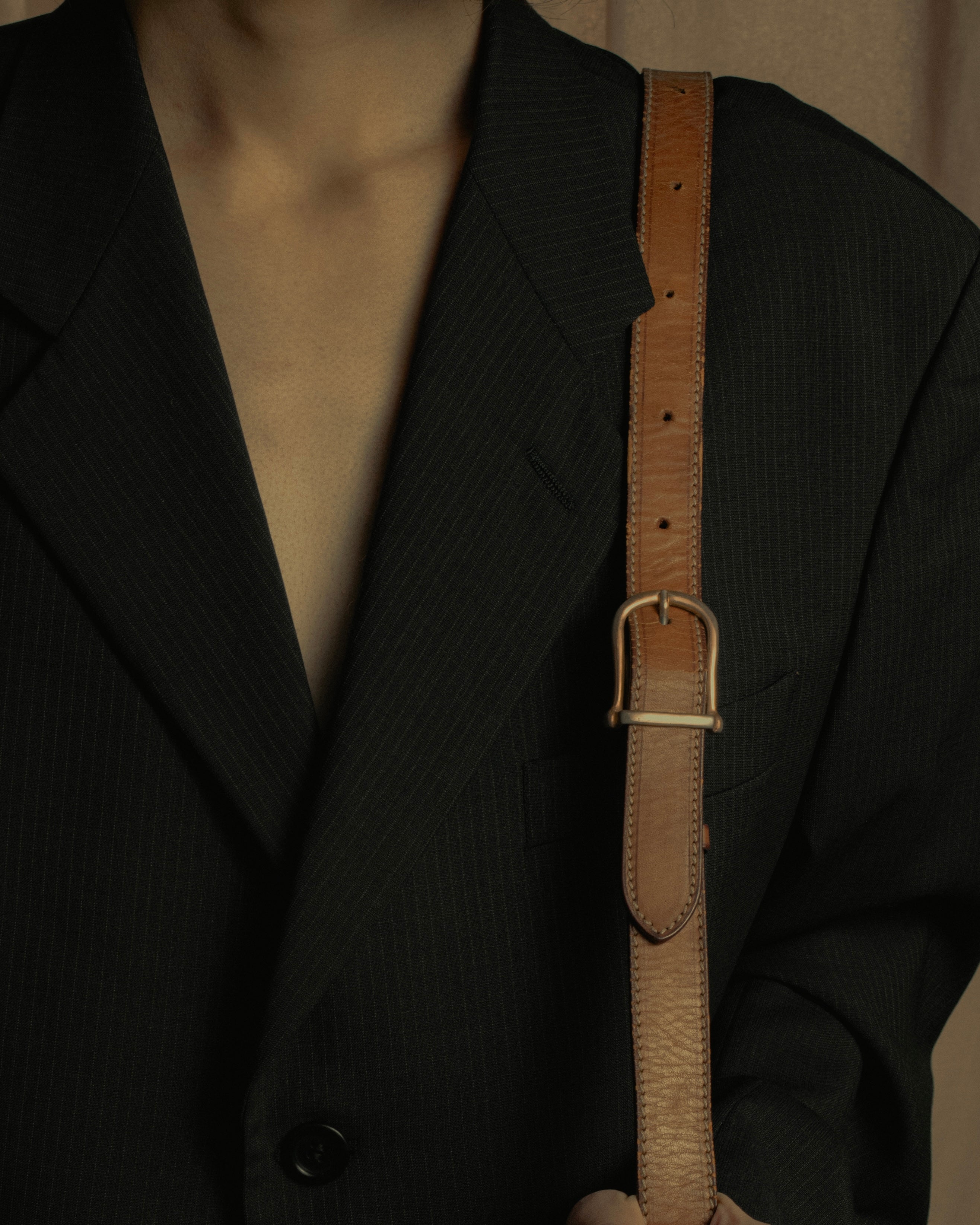 "CELINE" 80’s macadam canvas shoulder bag