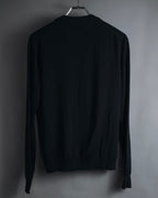 "JIL SANDER" 10’s minimalist satin covered buttons
wool cardigan
