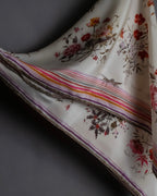 “GUCCI” Botanical printed silk scarf