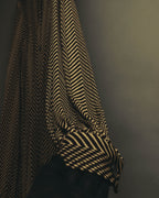 “CELINE” 90’s-00’s Chevron patterned long shirt dress